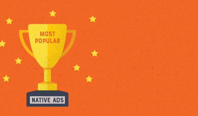 illustration of trophy for native ads