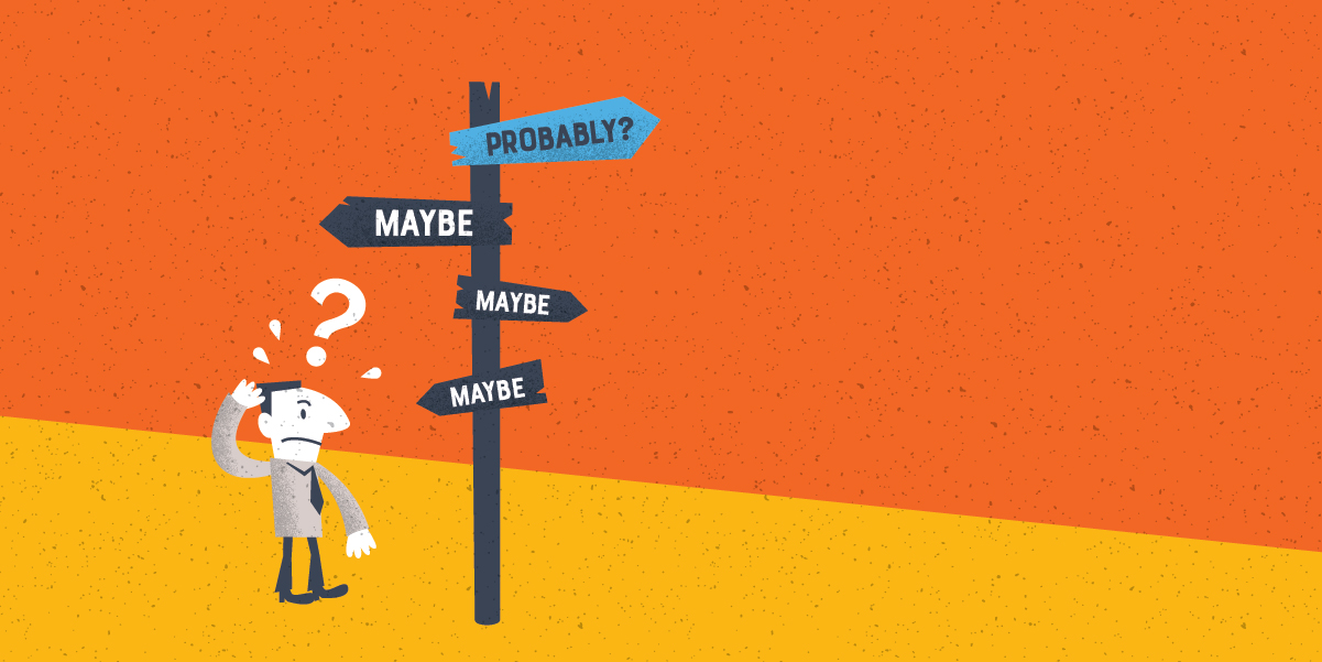 illustration of person confused at crossroads