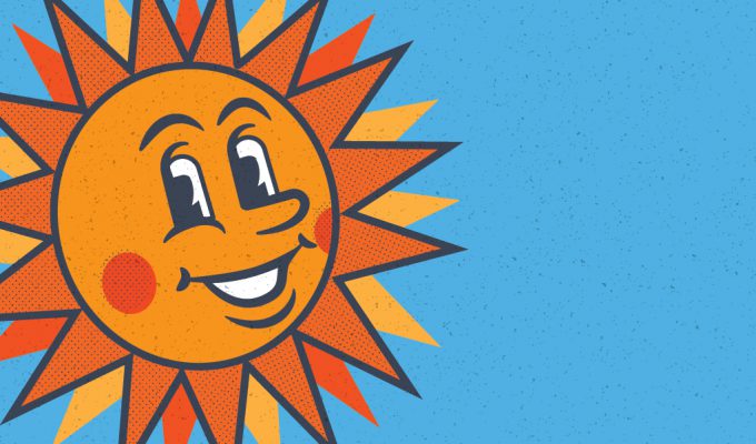 illustration of happy sun