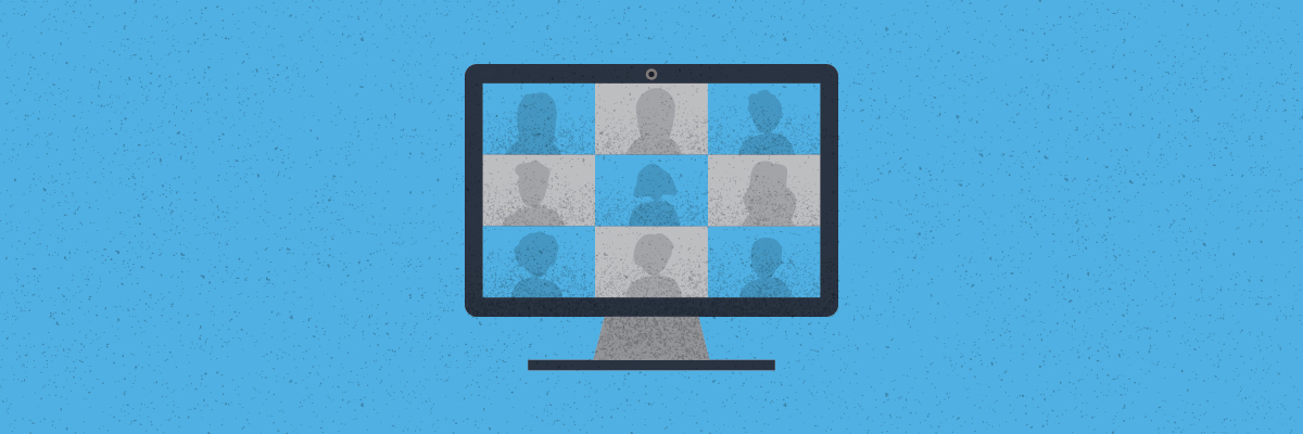 illustration of video conference screen layout