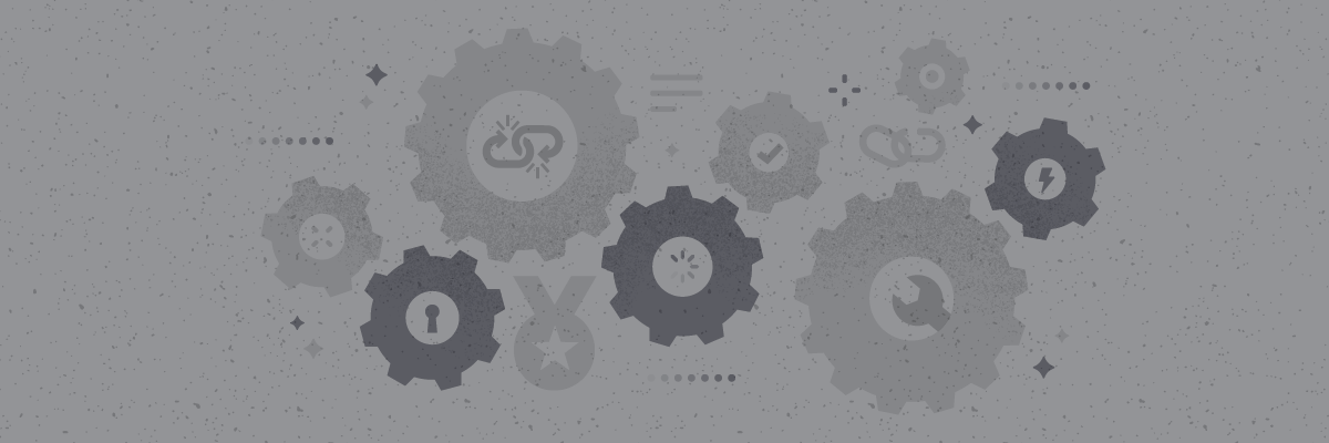 illustration of several gray gears